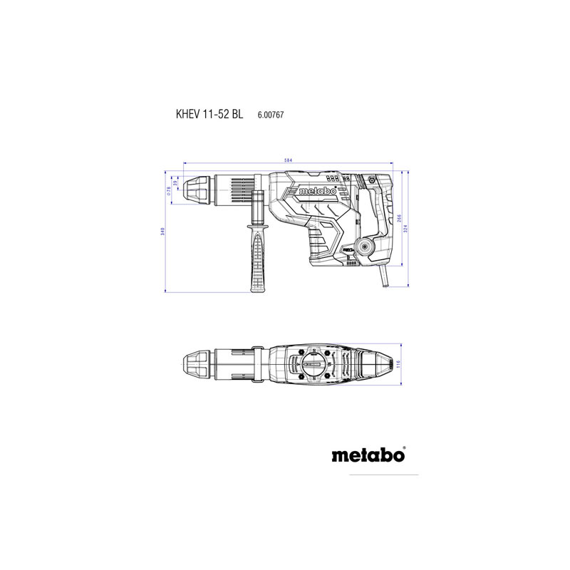 Metabo - Kombimovani hamer KHEV 11-52 BL - 600767500